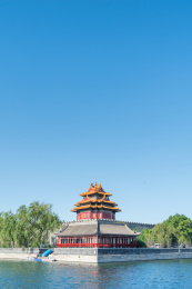 中国北京紫禁城角楼特写