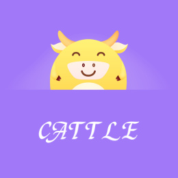 中国十二生肖之萌版牛卡通矢量元素插画