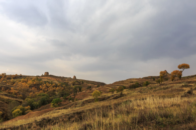 中国山西右玉右卫镇32边长城自然风光