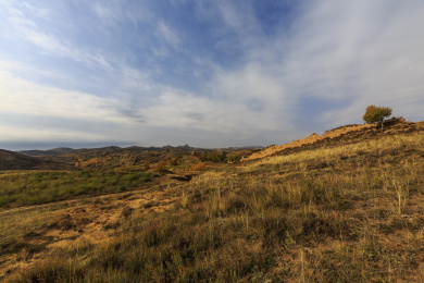 中国山西右玉右卫镇32边长城自然风光