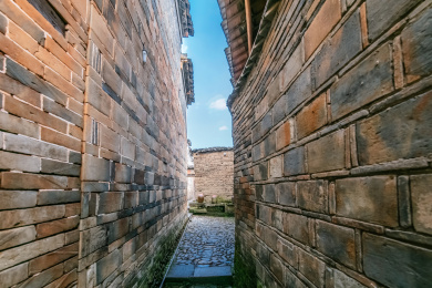 中国福建省武夷山市下梅古村住宅建筑环境