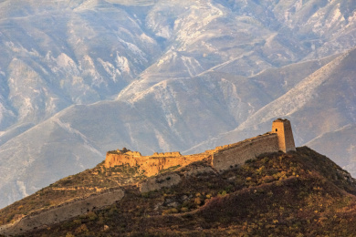 中国山西朔州市山阴县新广武明长城自然风光