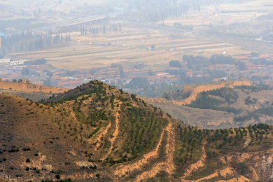 中国山西朔州市山阴县新广武明长城自然风光