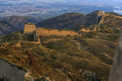 中国山西朔州市山阴县新广武明长城自然风光