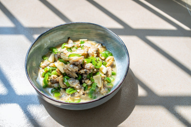 中国美食家常菜青椒炒花甲肉