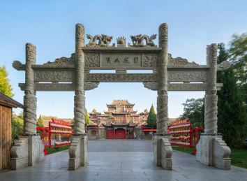 中国宁夏回族自治州中卫县高庙保安寺古建筑