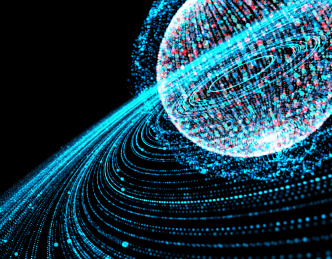 未来地球数据传输信息科技背景