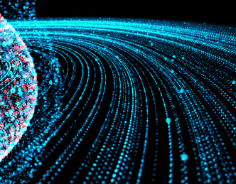 未来地球数据传输信息科技背景