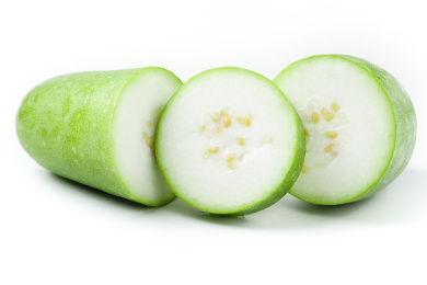 黑底上的有机冬瓜切面