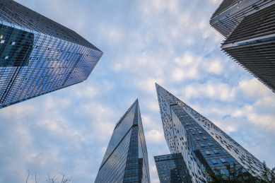 中国南京河西cbd街景