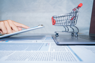 购物车模型经济金融电网络网上购物概念