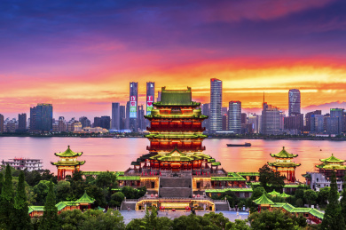 南昌滕王阁夜景，中国著名古建筑