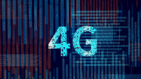 由二进制代码组成的科技感4G背景