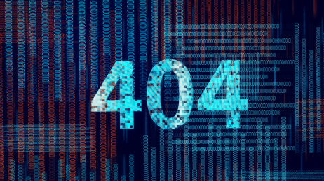  由二进制代码组成的404网页奔溃页面