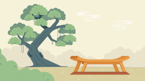 孔子给学生们教课的杏坛