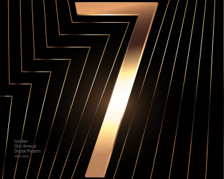 黑色金色数字抽象线条创意广告海报