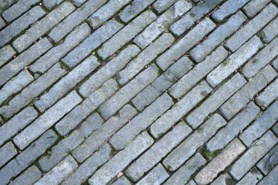 中国古典园林人行道青砖地面纹理特写