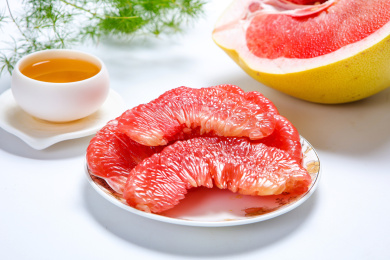 新鲜水果富含维生素的红肉柚子