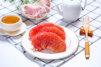 新鲜水果富含维生素的红肉柚子