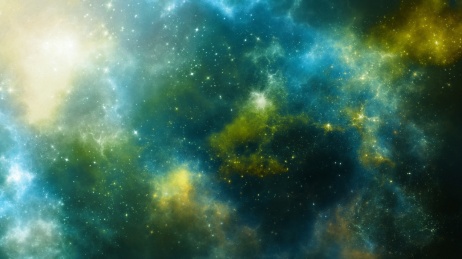 自然蓝绿色星云 分形