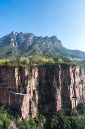 中国河南省郭亮村挂壁公路风光