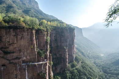 中国河南省郭亮村挂壁公路风光