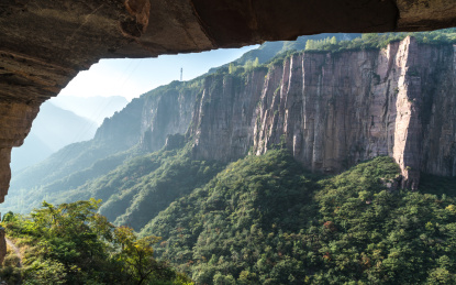 中国河南省郭亮村挂壁公路风光