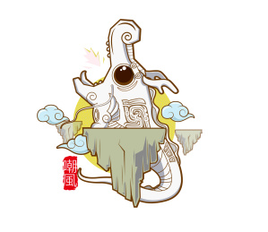 创意卡通神兽龙生九子嘲风