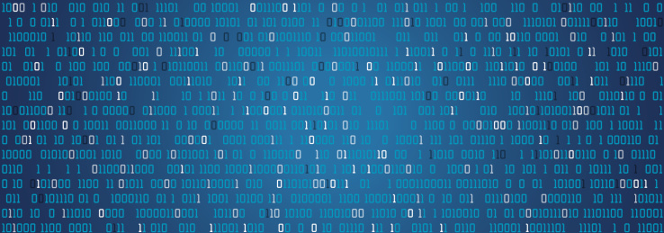 二进制代码0和1的数字矩阵背景