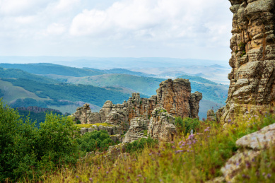 中国内蒙古克什克腾旗世界地质公园里的石林地貌