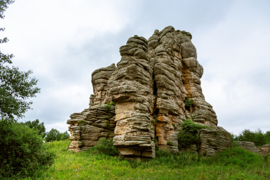 内蒙古克什克腾旗世界地质公园里的花岗岩石林地貌
