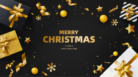 圣诞节和新年元旦等节日的海报矢量背景素材