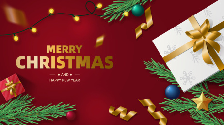 圣诞节和新年元旦的海报矢量背景素材