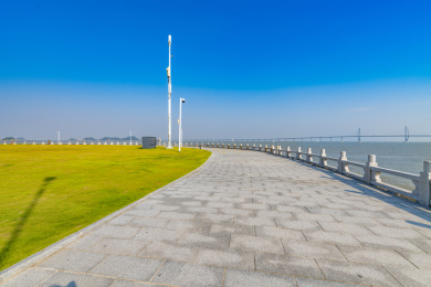 广东省珠海市情侣南路的海岸风光