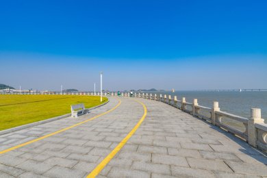 广东省珠海市情侣南路的海岸风光