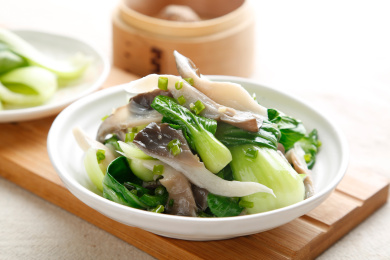 平菇炒油菜 平菇 炒