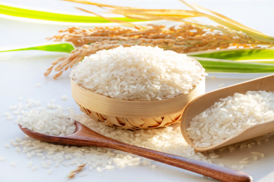 新鲜的东北大米稻米