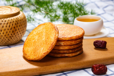 特色酥脆零食点心美味的酱油饼
