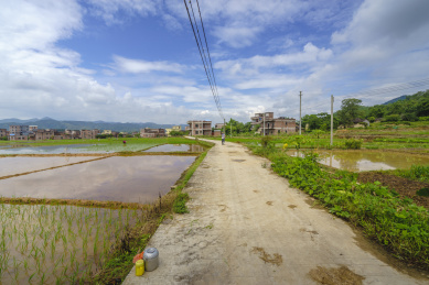 中国广东省云浮市罗定县长岗坡渡槽自然风光