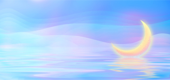 科技感的曲面弧形渐变色的插画背景