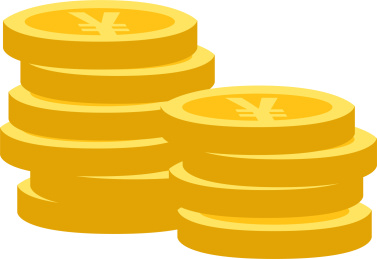 一堆摞在一起的金币  扁平化矢量插画