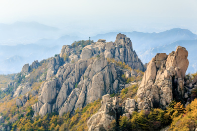 中国山东省青岛市崂山秋色
