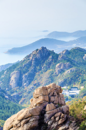 海上崂山风光，中国山东省青岛市崂山区