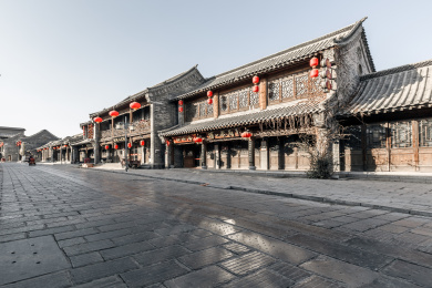 中国山东省青州市古城街景