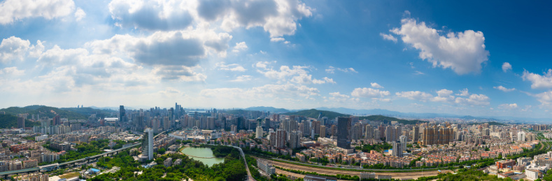 中国福建厦门思明区全景图