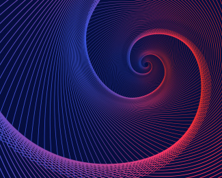 红蓝渐变螺旋梦幻线条背景