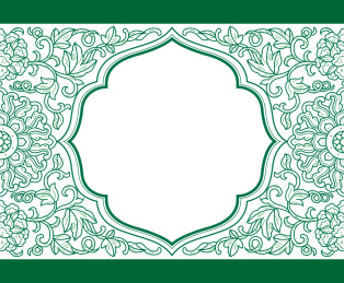 绿色花纹线条装饰边框图案