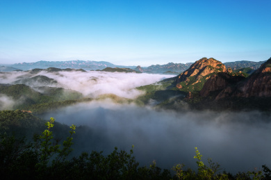 中国河北秦皇岛正冠岭长城云海