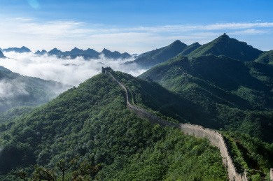 中国河北秦皇岛正冠岭长城云海