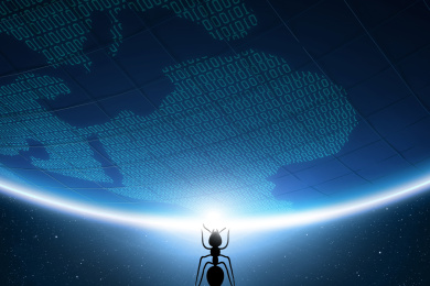 励志的蚂蚁举起了地球正能量克服困难概念